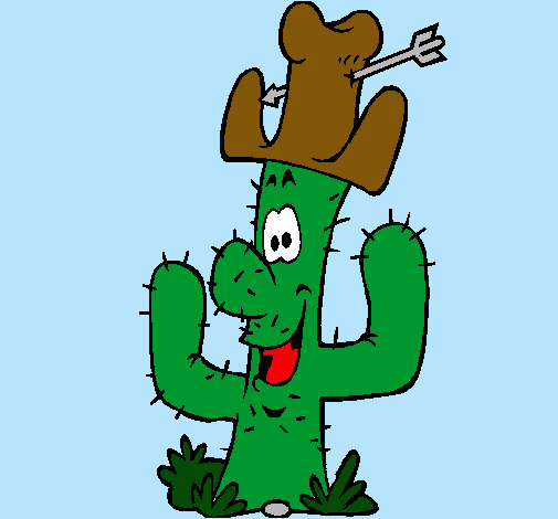 Cactus con sombrero