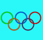 Dibujo Anillas de los juegos olimpícos pintado por lilililili