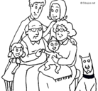 Dibujo Familia pintado por espiritual
