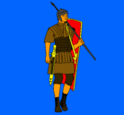 Dibujo Soldado romano pintado por kakashi
