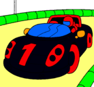 Dibujo Coche de carreras pintado por carro