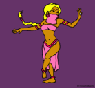 Dibujo Princesa mora bailando pintado por mariaojosverdes