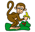 Dibujo Mono pintado por L-Drago