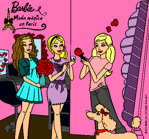 Barbie de compras con sus amigas