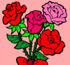 Dibujo Ramo de rosas pintado por anny1998