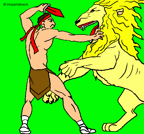 Gladiador contra león