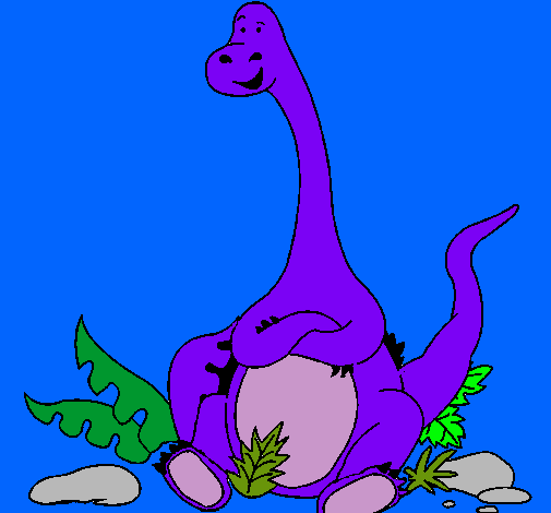 Dibujo Diplodocus sentado pintado por Gabigar