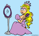 Dibujo Princesa y espejo pintado por SuPeRnErEa