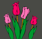 Dibujo Tulipanes pintado por lunagitana