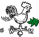Dibujo Veletas y gallo pintado por pupumitu