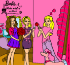 Dibujo Barbie de compras con sus amigas pintado por kelymar