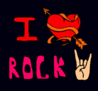 Dibujo I love rock pintado por zoe42