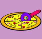 Dibujo Pizza pintado por blancuchi