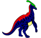 Dibujo Parasaurolofus con rayas pintado por victorvp