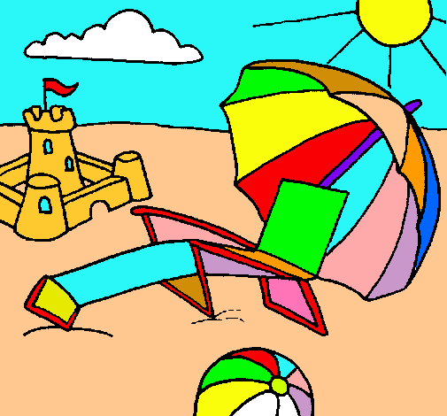 Dibujo Playa pintado por Mery2003