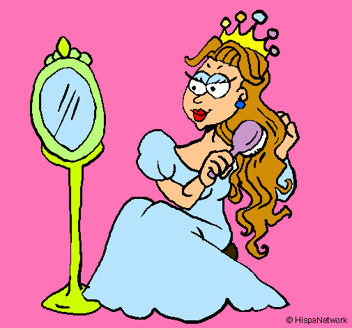 Dibujo Princesa y espejo pintado por avaeac