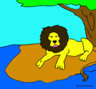 Dibujo Rey león pintado por jesuscova