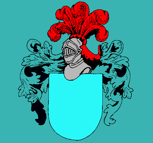 Escudo de armas y casco