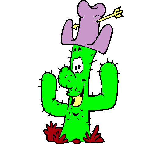 Cactus con sombrero