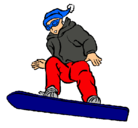 Dibujo Snowboard pintado por nicko