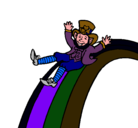 Dibujo Duende en el arco iris pintado por duende
