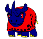 Dibujo Rinoceronte pintado por radi