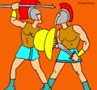 Dibujo Lucha de gladiadores pintado por y56ytrhtrt