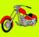 Dibujo Moto pintado por dann