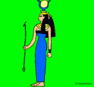 Dibujo Hathor pintado por mireyaaa