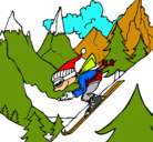 Dibujo Esquiador pintado por toxon