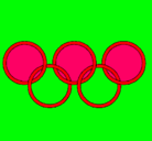 Dibujo Anillas de los juegos olimpícos pintado por victorvp