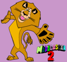 Dibujo Madagascar 2 Alex 2 pintado por panc