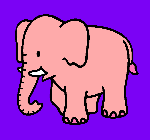 Dibujo Elefante bebe pintado por Valerieta