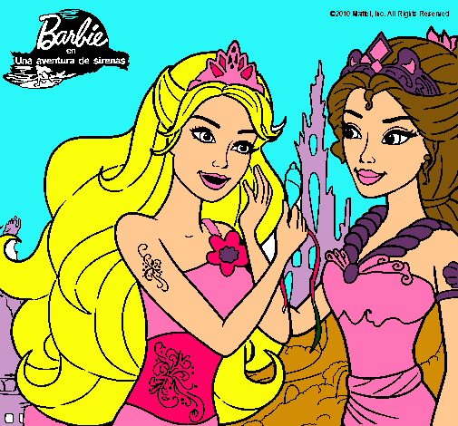 Barbie se despiede de la reina sirena