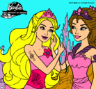 Dibujo Barbie se despiede de la reina sirena pintado por kelymar