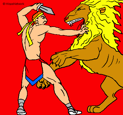 Gladiador contra león