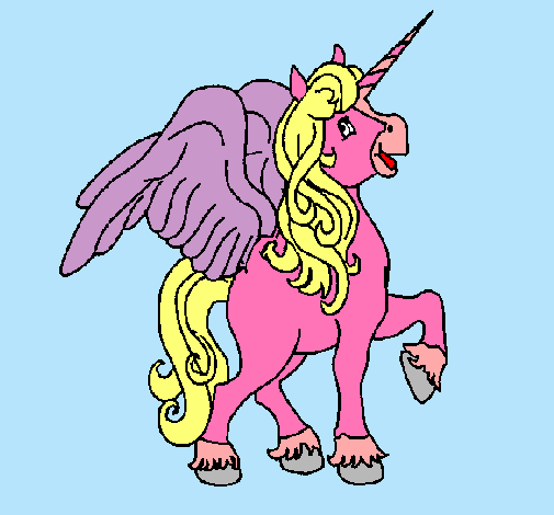 Unicornio con alas