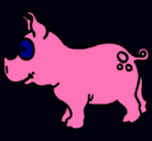 Dibujo Cerdo pintado por radi