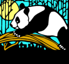 Dibujo Oso panda comiendo pintado por ASEECH