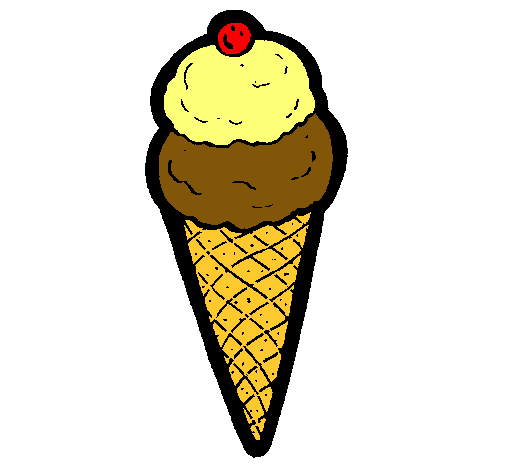  Dibujo de Cucurucho de helado pintado por Ice-cream en Dibujos.net el día