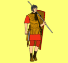 Dibujo Soldado romano pintado por cabo