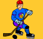 Dibujo Jugador de hockey sobre hielo pintado por Pascual