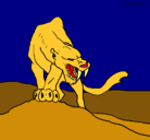 Dibujo Tigre con afilados colmillos pintado por fulanitop