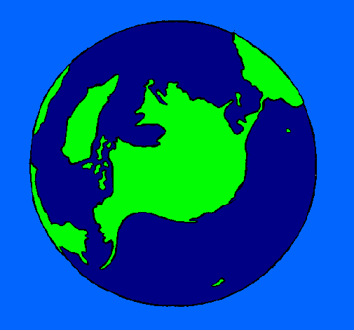 Dibujo Planeta Tierra pintado por MATEORN