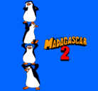 Dibujo Madagascar 2 Pingüinos pintado por belen0105