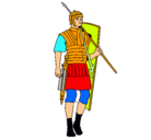 Dibujo Soldado romano pintado por Parow