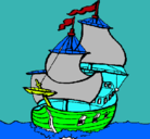 Dibujo Barco pintado por MARKEL