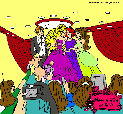 Dibujo Barbie y sus amigas de modelos pintado por princess91