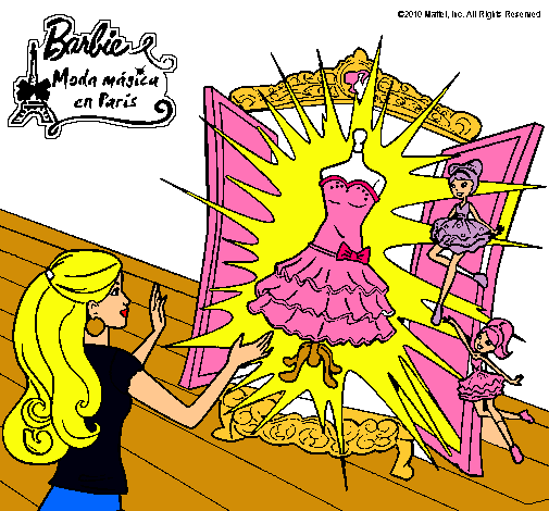 Dibujo El vestido mágico de Barbie pintado por osiris