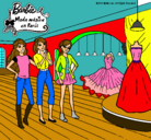 Dibujo Barbie mirando vestidos pintado por LEPANTO